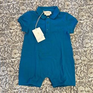 Blue Gucci baby polo romper - boys 9-12 months